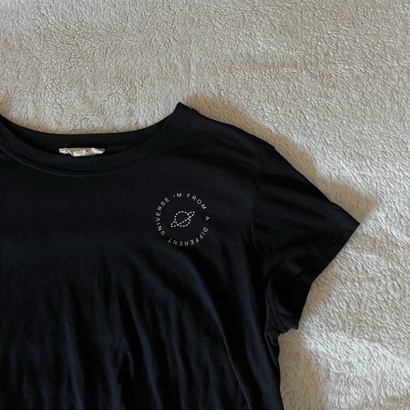 Black PacSun Flowy Crop Top - Picture 2 of 4